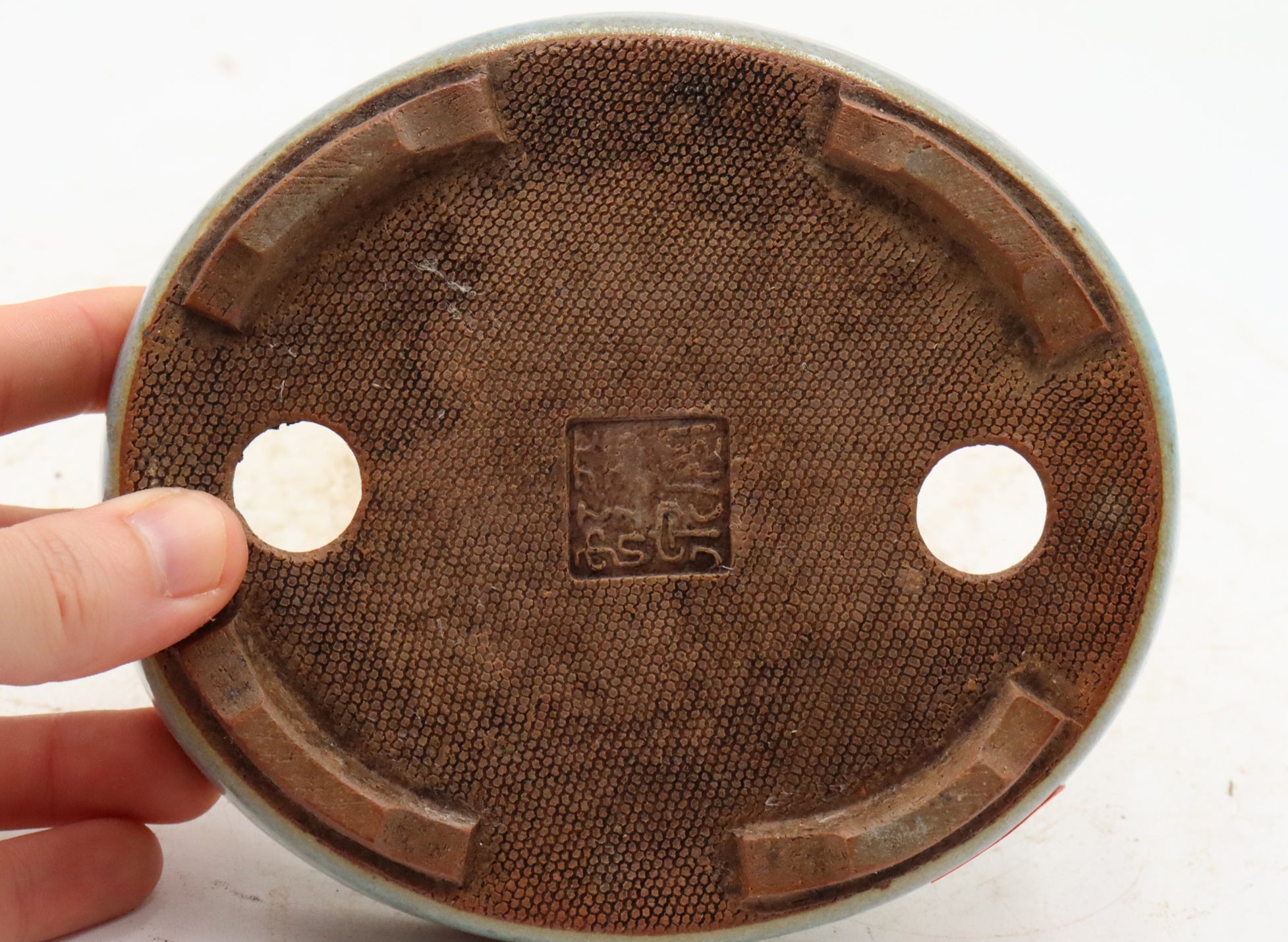 Glazed and Chopped Heian Kosen Bonsai Container