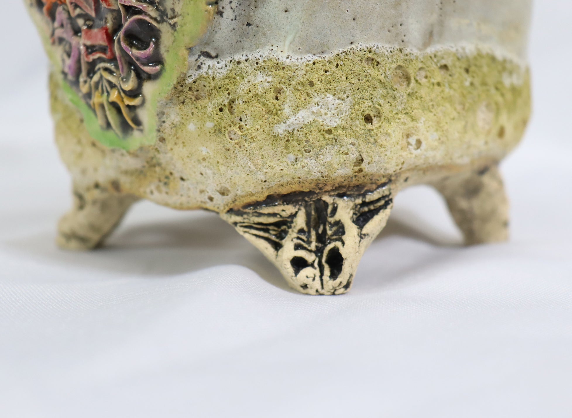 Rustic Dragon Face Pot
