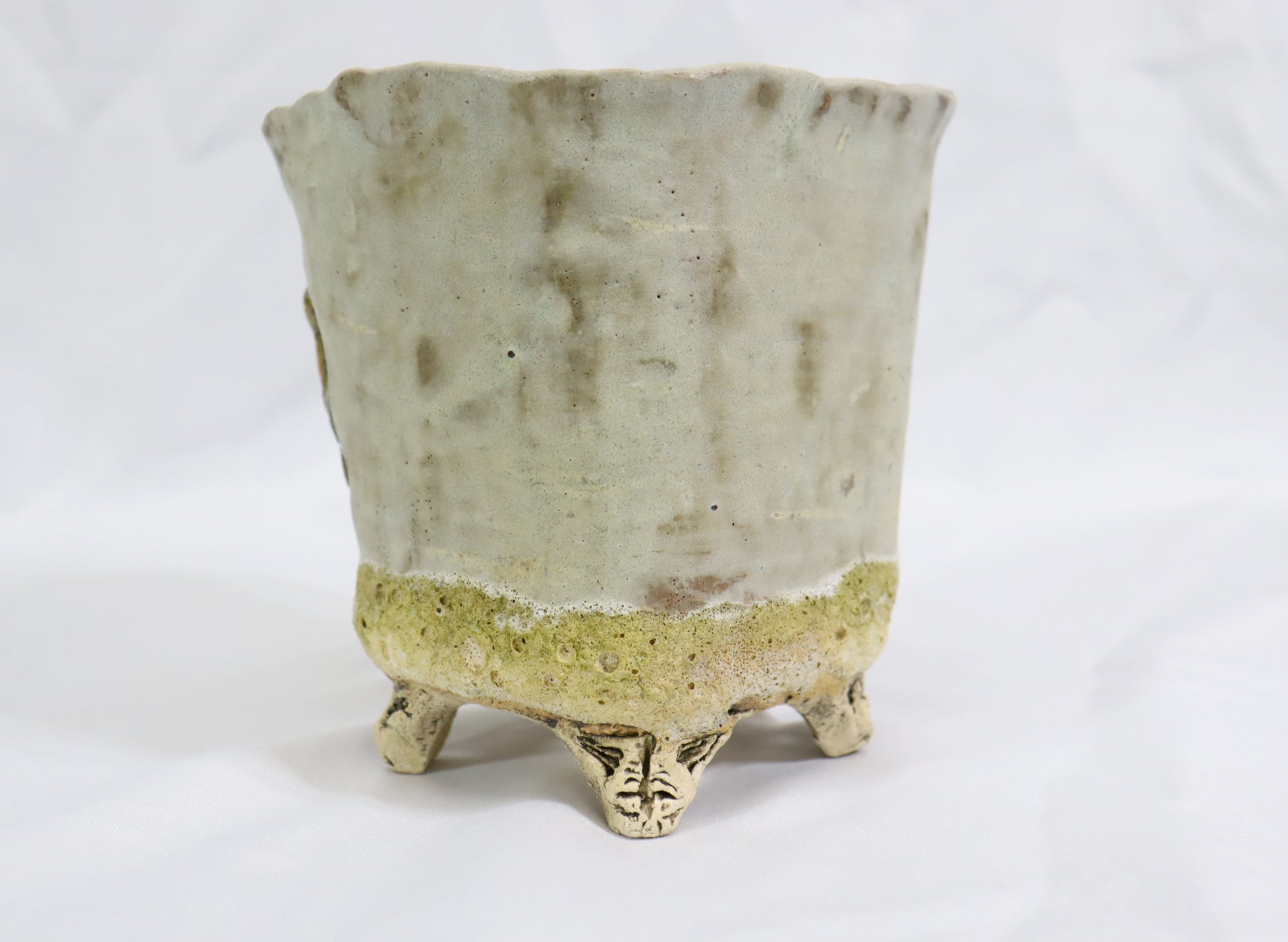 Rustic Dragon Face Pot