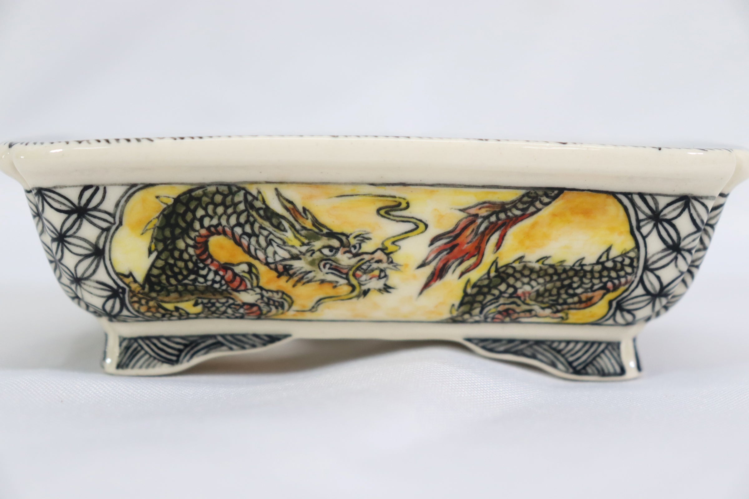 Hand Painted Dragon Pot
