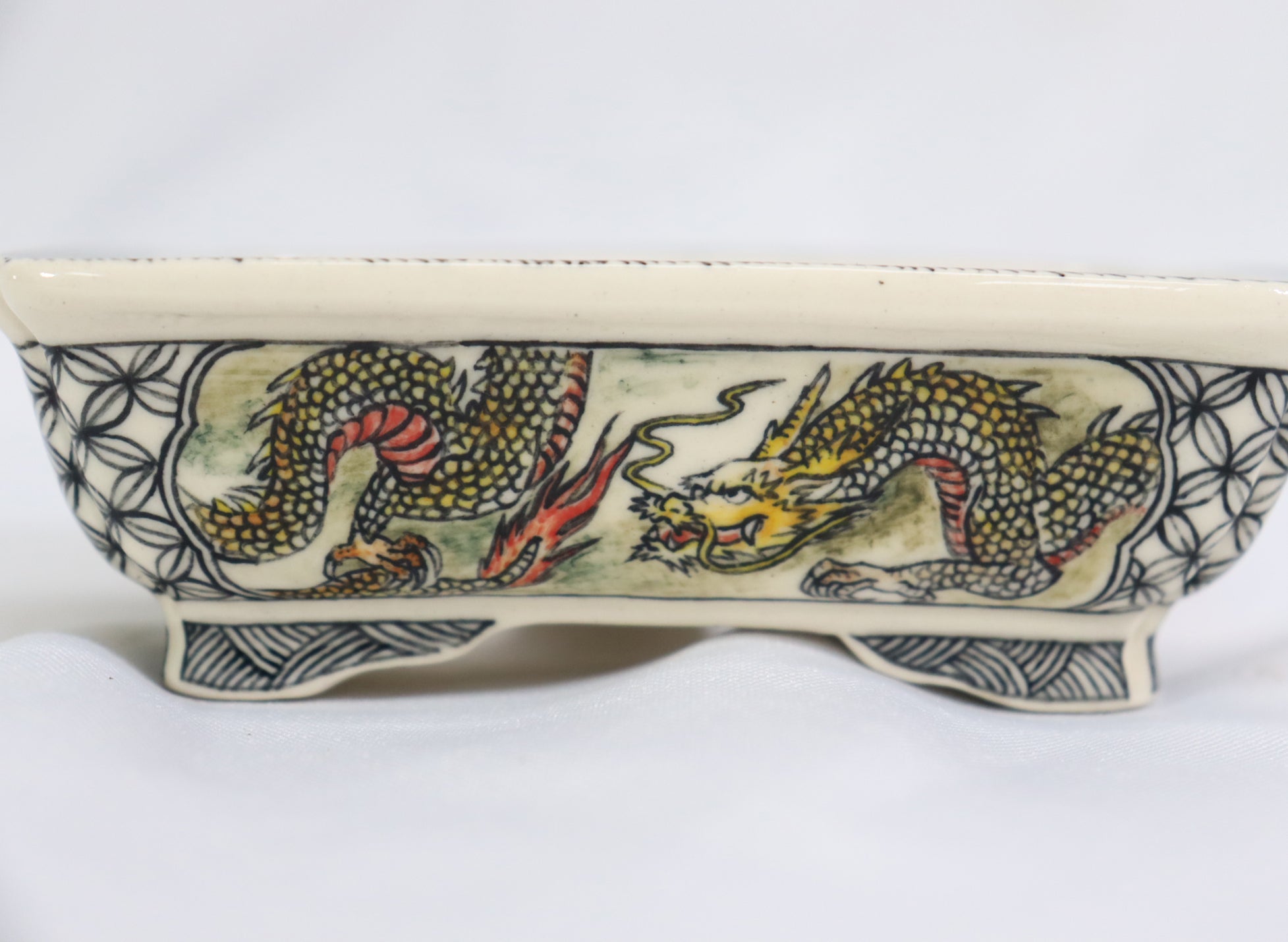 Hand Painted Dragon Pot
