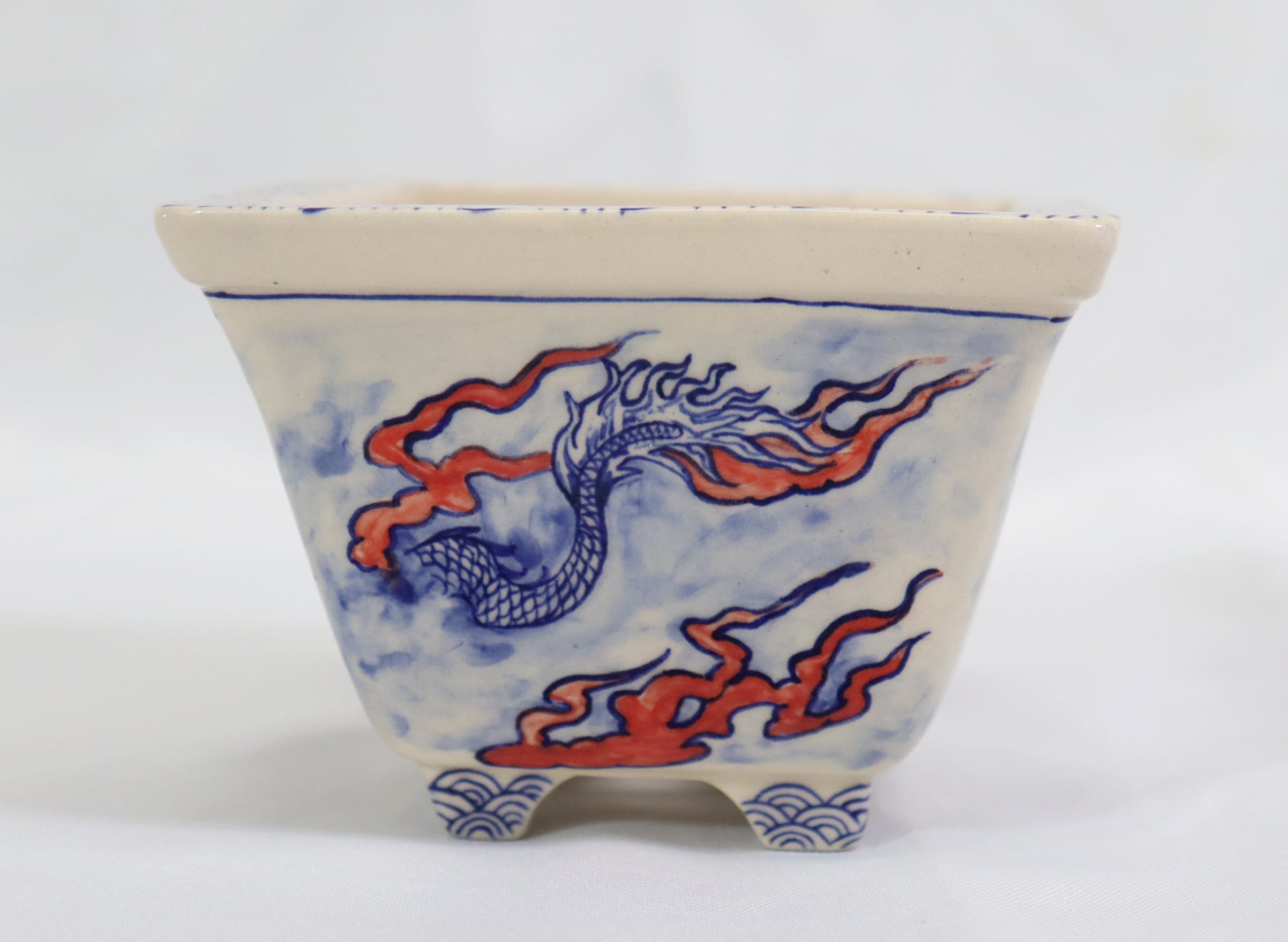 Hand Painted Dragon Pot